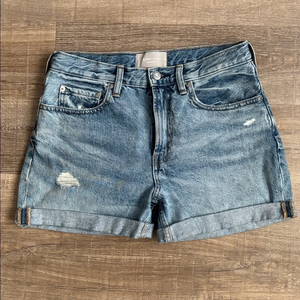 Everlane The Denim Short Distressed
